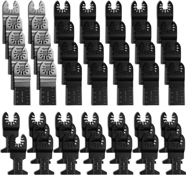 Toorise Multifunktions Universal Sägeblätter Set mit Quick Release für Oszillierende Multitools zur Holzbearbeitung und DIY-Projekten - Bild 1
