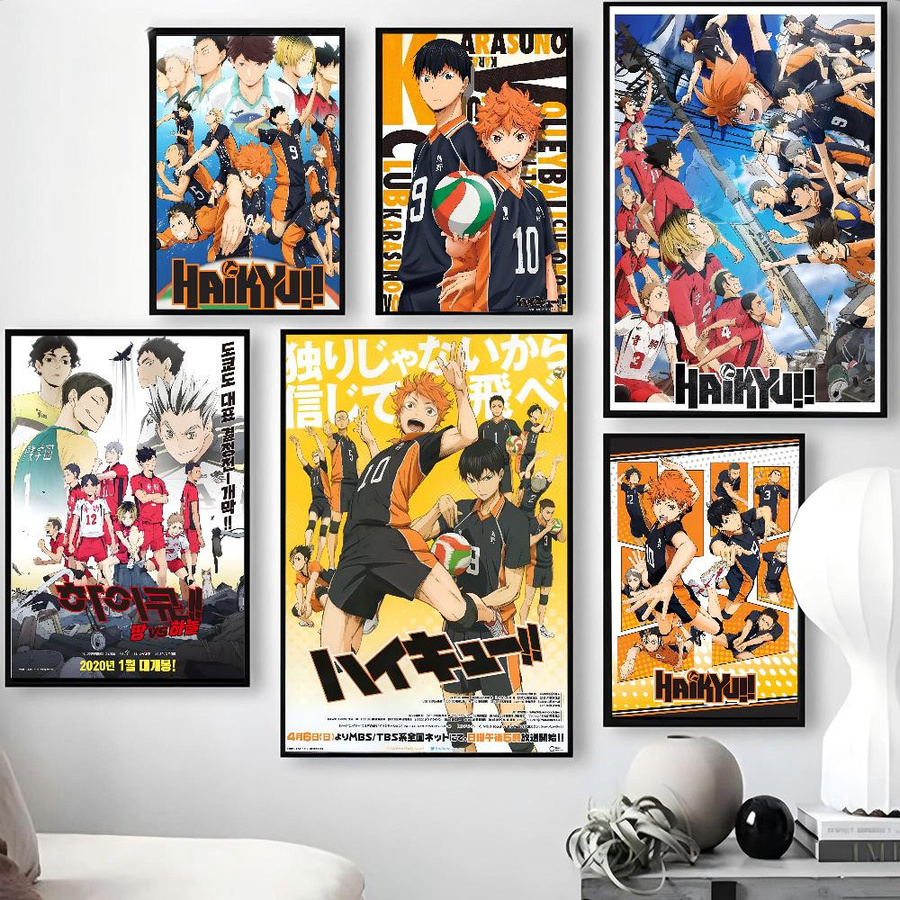 Haikyuu Anime Volleyball Poster als Segeltuch-Kunstdruck für dein Zuhause, B/H: 70 x 100 cm, Multicolor, ohne Rahmen - Bild 5