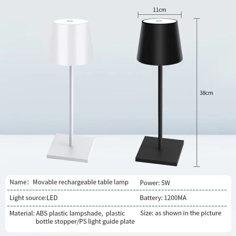 AVACOM LED-Schreibtischlampe in Schwarz, wiederaufladbare kabellose Tischlampe mit Touch-Funktion und dimmbarer Lichtstärke für Wohnzimmer und professionelle Bereiche, B/T/H: 38,0 x 11,0 x 1,0 cm - Bild 2