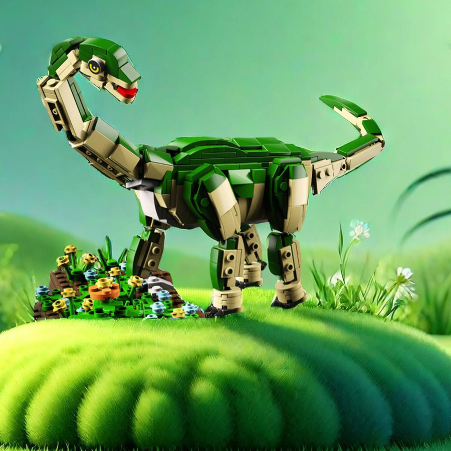YCOLE Brachiosaurus Dinosaurier Bausteine Spielzeugset 582 Teile - Bild 4