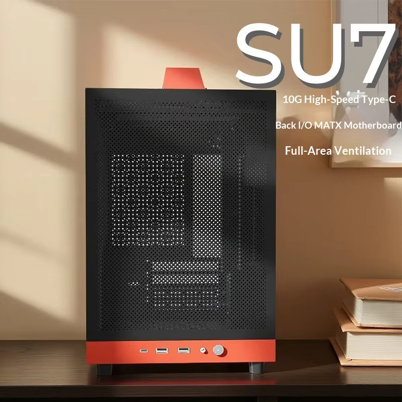 VBNM M-ATX Gaming-Gehäuse in Weiß mit USB-C und Unterstützung für 240mm Wasserkühlung und 368mm GPU - Bild 4