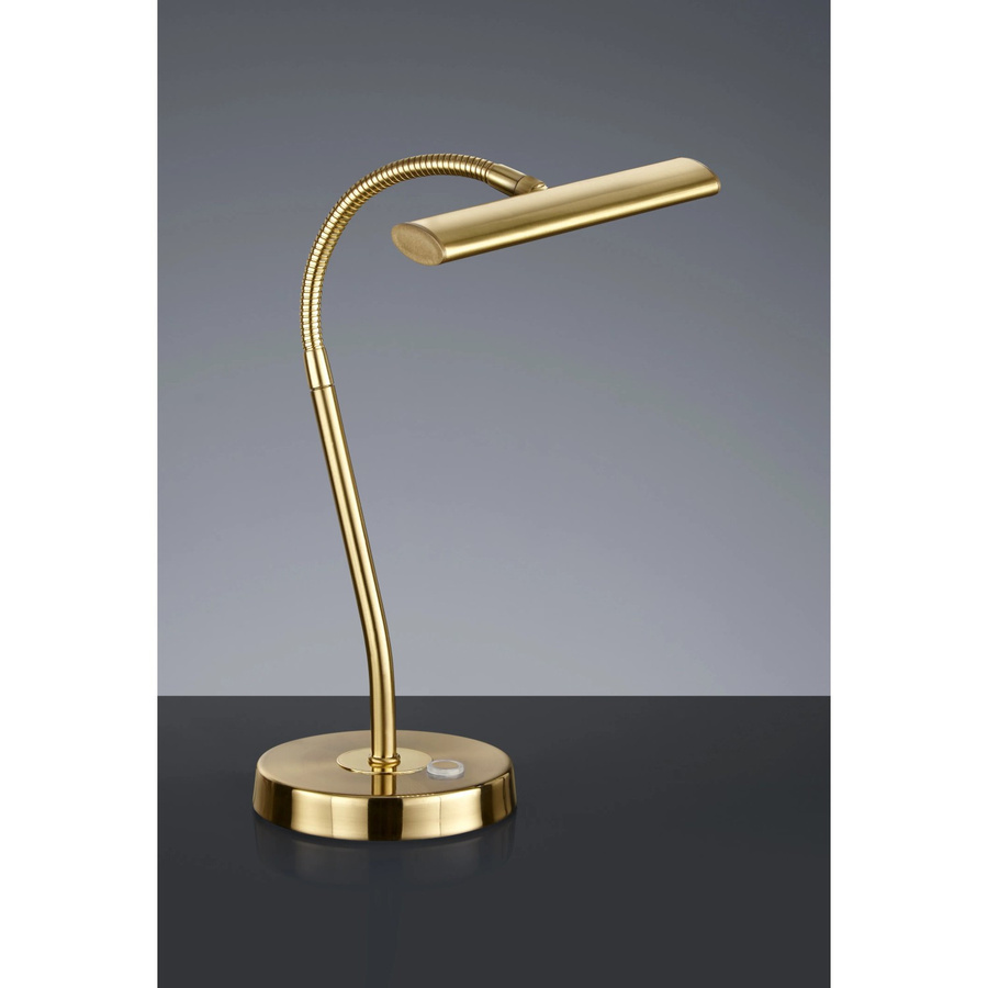 Trio LED-Touch-Tischleuchte Curtis in Messing matt, dimmbar und verstellbar - Bild 2