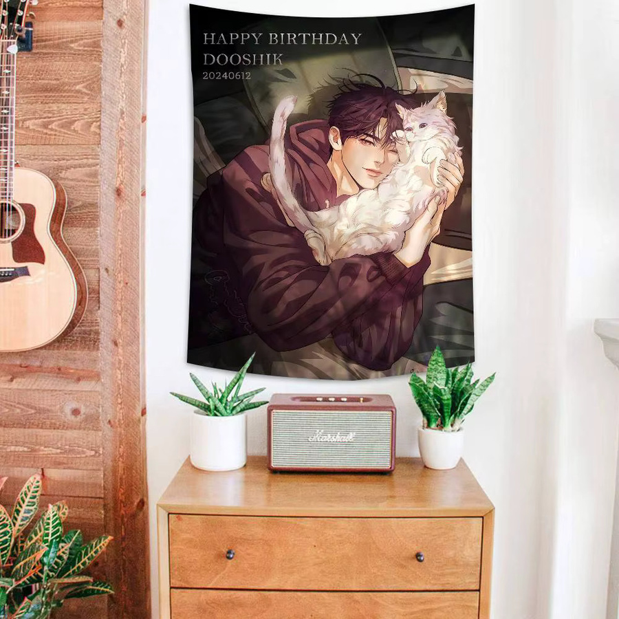 Pearl Boy-kang-dooshik-and-jooha-a Wandteppich im Boho-Stil mit Tarot-Illustration, mehrfarbig, rechteckig - Bild 3