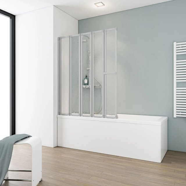 Schulte Badewannenaufsatz Softline 5-teilig aus Kunstglas in Beige Alunatur - Bild 1