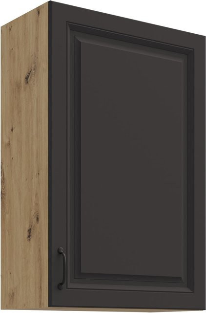 Hängeschrank Stilo in Grau im Landhausstil mit 3 Einlegböden, Breite: 60 cm, Höhe: 90 cm - Bild 1