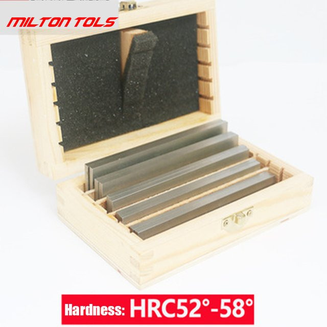 ETOPOO 12-teiliges Parallel-Pad-Messblock-Set aus legiertem Edelstahl in Silber, 6 Paar CNC-Fräspads für Schraubstock-Fräsmaschinen und Drehmaschinen, Breite: 120 mm, Höhe: 10-35 mm - Bild 1