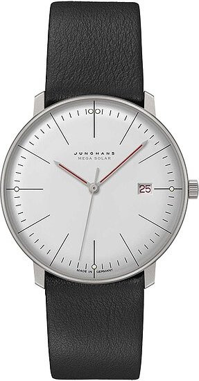 Junghans Armbanduhr Solar, Titan, Leder, 38 mm, Unisex - Bild 1