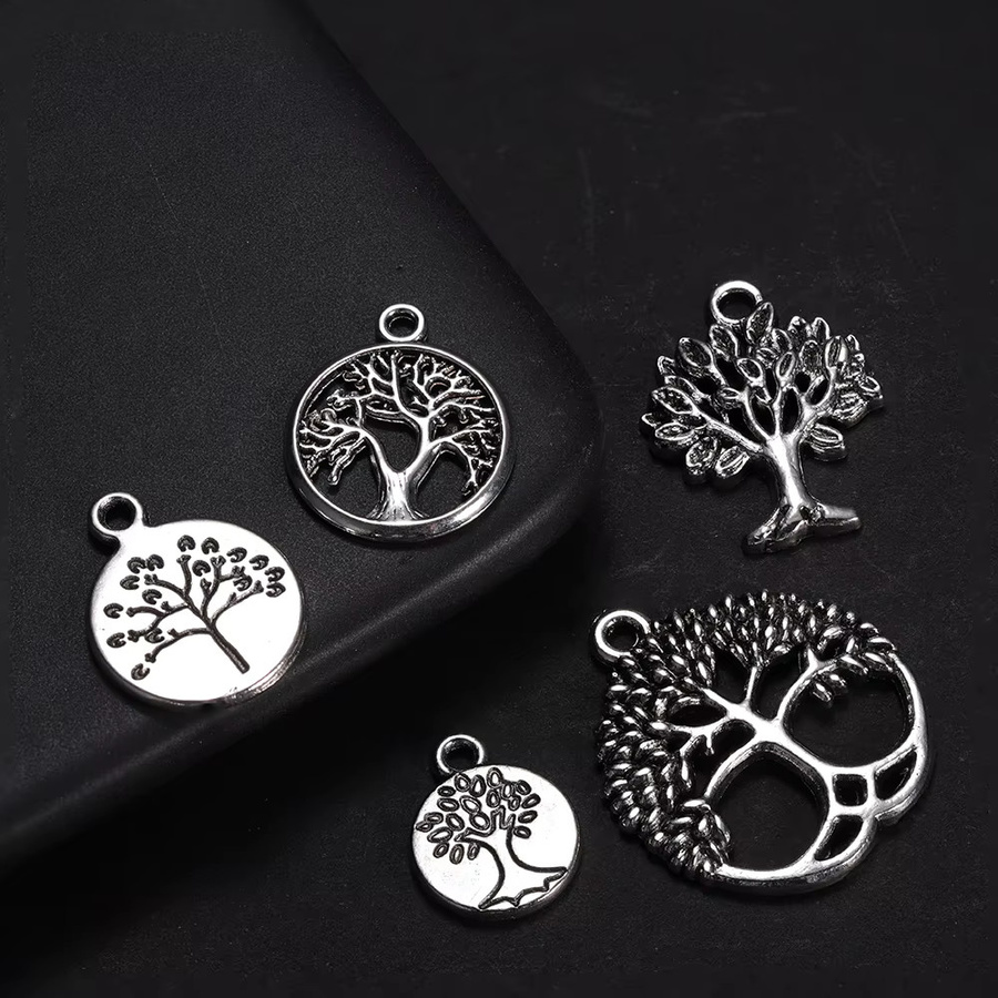 St.kunkka Anhänger, Legierung, versilbert, Baum des Lebens, Unisex - Bild 2