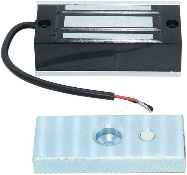 Elektroschloss Magnetverschluss Schwerlast Elektromagnetischer Türverschluss 60kg Schwarz 12V/24V - Bild 1