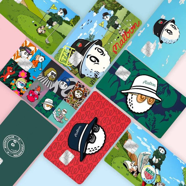 Malbon Golf Logo Wasserdichte Aufkleber Multicolor in Rechteckform - Bild 1