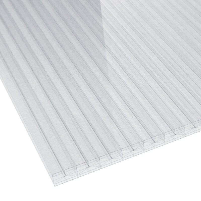 Stegsiebenfachplatte Polycarbonat Friedrich von Lien AG X-Struktur glasklar Breite: 98 cm, Höhe: 2,5 cm - Bild 1