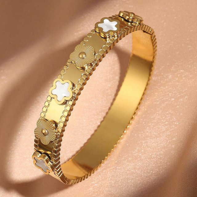 ZAKOL Armreifen Edelstahl, Gold, Zirkonia, Damen - Bild 1