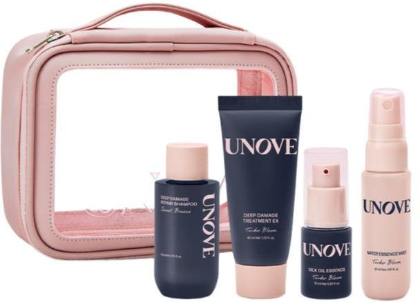 UNOVE Reise Haarpflegeset, Shampoo, Kur, Öl-Essenz, Spray, Unisex - Bild 1