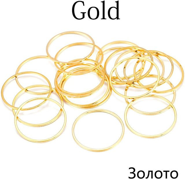 LuckLuckgo Ohrringe Messing, Geschlossene Ringe, 25mm, Unisex - Bild 1