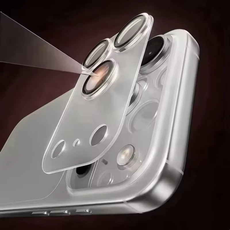 Mattes PC-Kameraschutz-Objektivglas für iPhone 17 Pro Max, iPhone 17 Air und iPhone 17 Pro in Transparent als stoßfester 3D Full Cover Back Lens Case - Bild 3