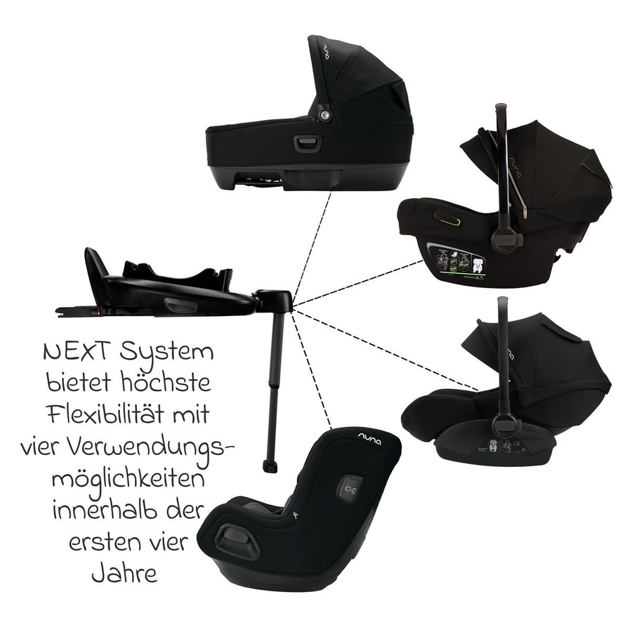 Nuna Babywanne CARI next in Caviar mit ISOFIX-Basis und EPP-Schaumstoff - Bild 4