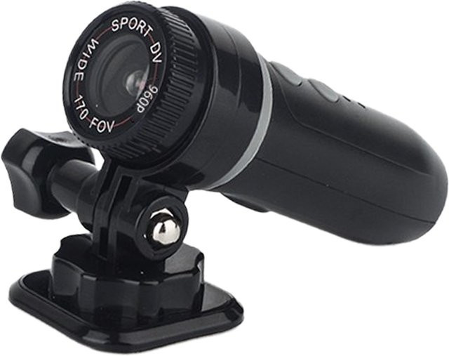 Wasserdichte DV-Kamera für Outdoor-Sport mit 170 Grad Weitwinkel und Loop-Aufnahme in Schwarz - Bild 1