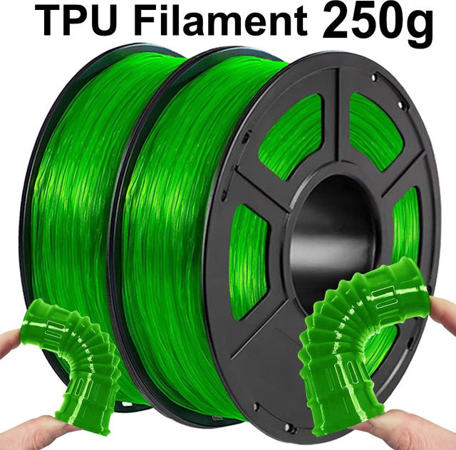 3D Maliang TPU Filament Transparent Grün, Durchmesser: 1,75 mm, 1 kg - Bild 1