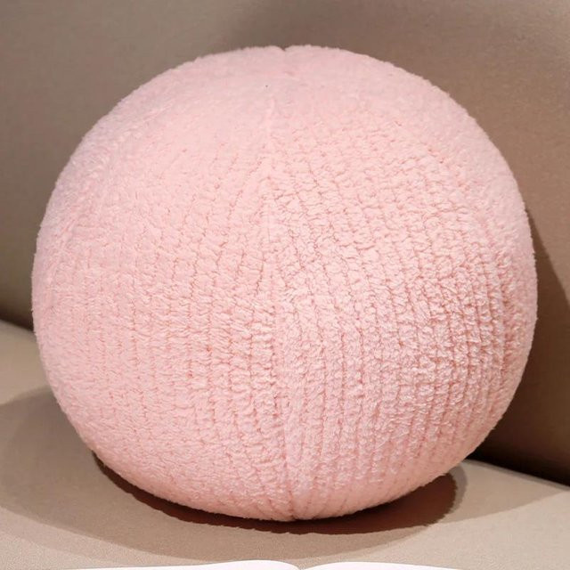 Yiran toy Rundes Plüschkissen in Pink, Durchmesser: 30 cm - Bild 1
