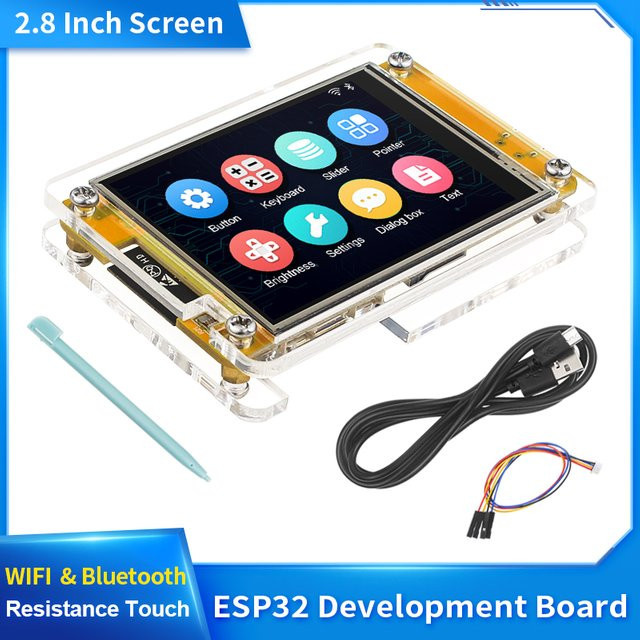 SHCHV ESP32 Entwicklungsboard mit 2,8 Zoll LCD TFT Display, WIFI und Bluetooth, LVGL kompatibel, Widerstandstouch, 240 x 320 Pixel - Bild 1