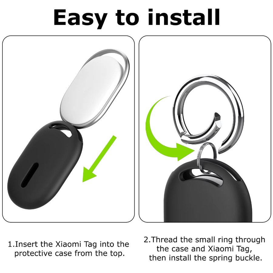 Xiaomi Silikon-Schutzhülle mit Metall-Schlüsselring für Xiaomi Tag Anti-Lost Tracker - Bild 5