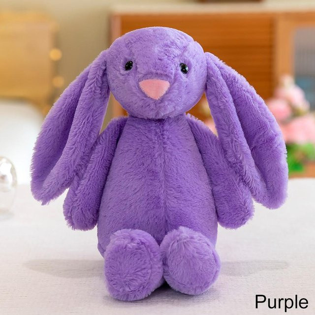 BC Pet Supplies Langohr Weiche Stoffhasenpuppe, Plüschtier, Lila - Bild 1
