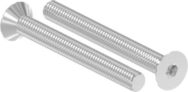 FeNau Senkschraube Edelstahl A2-70 mit Innensechskant ISO 10642, Farbe: Silber, Durchmesser: 6,0 mm, Länge: 55,0 mm - Bild 1