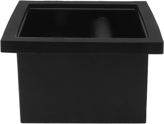TOMTOP JMS Kaffeesatz Abschlagbox aus Edelstahl in Schwarz, rechteckig - Bild 1