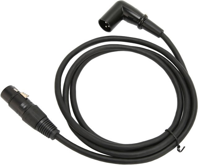 Andoer XLR Sound Cable mit Winkelstecker, 3 Pin XLR Mikrofonkabel für Lautsprecher, Silber und Schwarz - Bild 1