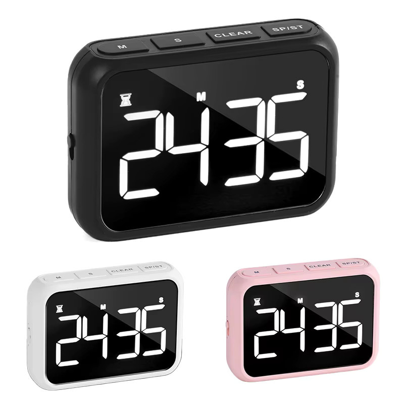 Meltset Digitaler Küchentimer Wiederaufladbarer Magnetischer Kochtimer mit Bewegungsvisuellem Wecker in Weiß oder Schwarz - Bild 4
