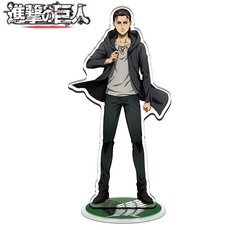 Bandai Attack on Titan, Acryl-Figurenständer, Eren Rivaille Mikasa, Modell - Bild 3