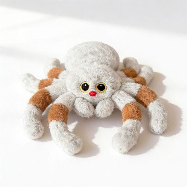 Spinne Plüschtier, weiß, 30cm - Bild 1