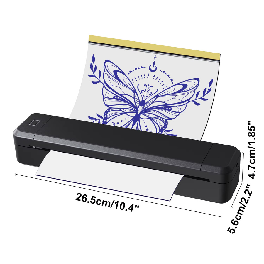 Marklife Thermoetikettendrucker X8 Mini, tragbarer Bluetooth-Drucker für A4-Tattoo-Papier und Etiketten für Büro und Kleinunternehmen - Bild 3