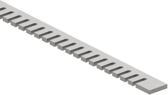 FeNau Krümmerleiste aus Stahl in Silber, B/H: 40 x 8 mm, Länge: 1500 mm - Bild 1