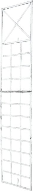 DELUKE Rankgitter HILDE Rankhilfe aus Metall in Weiß im Landhausstil für Kletterpflanzen und Gartendekoration, B/T/H: 40 x 2 x 198 cm - Bild 1