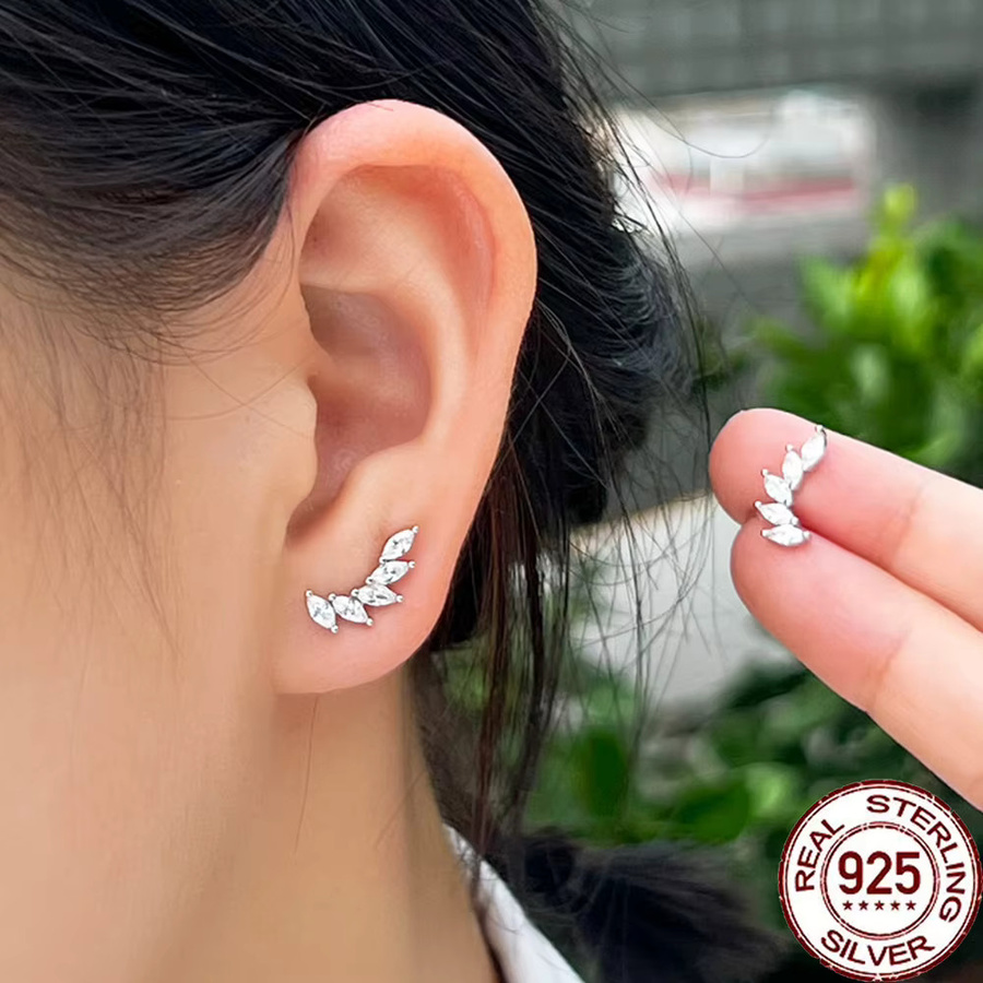 CWWZircons Ohrstecker, 925 Silber, Zirkonia, Damen - Bild 3