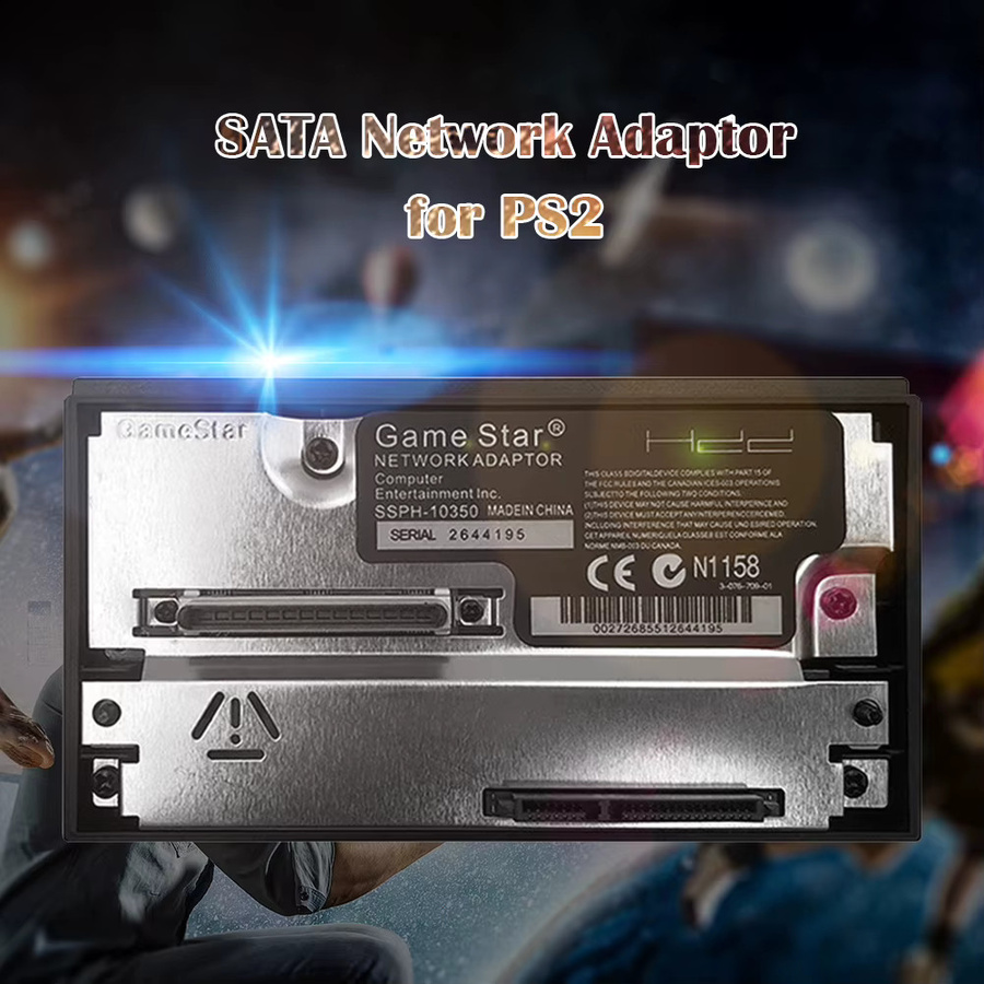 SATA-Netzwerkkartenadapter für PS2 Playstation 2 Fat Console mit SATA HDD Buchse und FMCB McBoot Speicherkarte in Schwarz - Bild 4