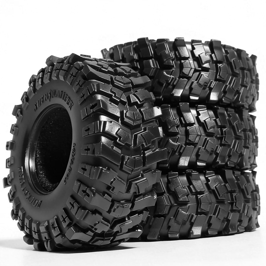 RS Reifen für TRX4M SCX24, 1:18, 1:24 RC Crawler Upgrade, Zubehör, Gummi, Schwarz - Bild 6