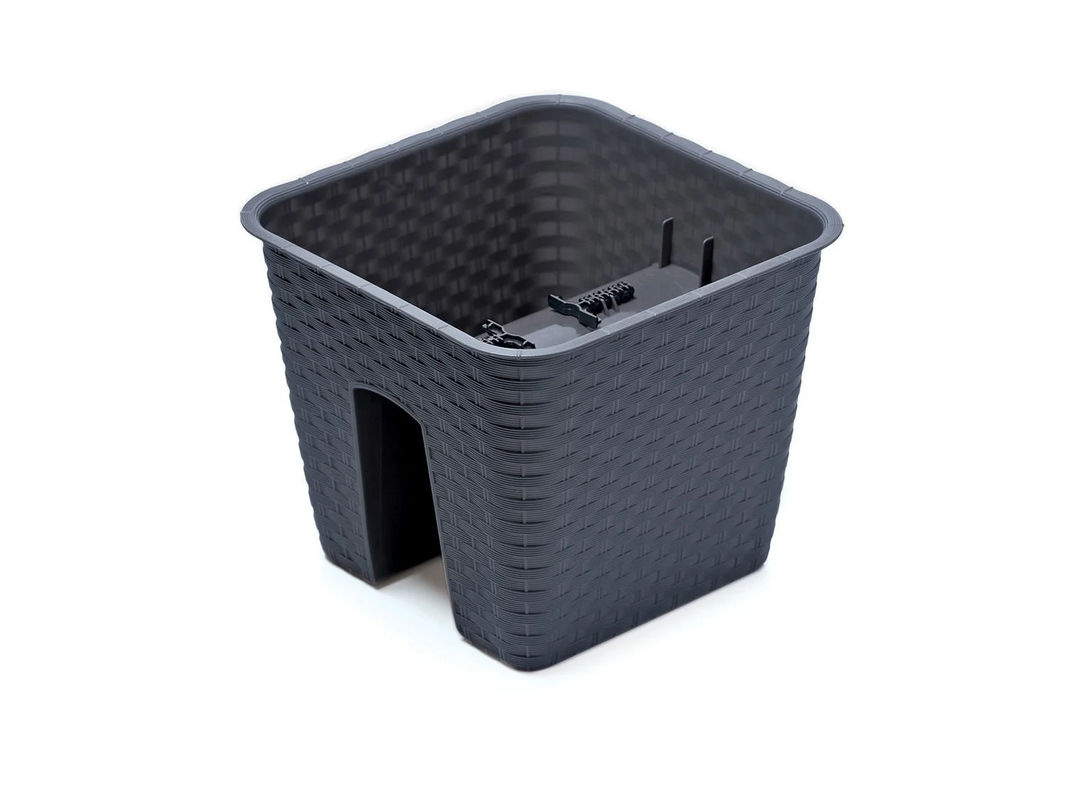 PROSPERPLAST Geländertopf Ratolla Railing 3er Set in Anthrazit, B/T/H: 27,2 x 27,2 x 22,5 cm - Bild 2