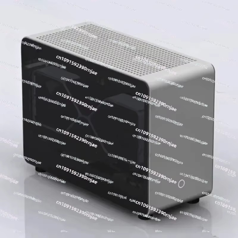GEEEK G1-SE ITX Gehäuse aus Vollaluminium mit transparenter Seitenwand in Schwarz und Silber - Bild 3