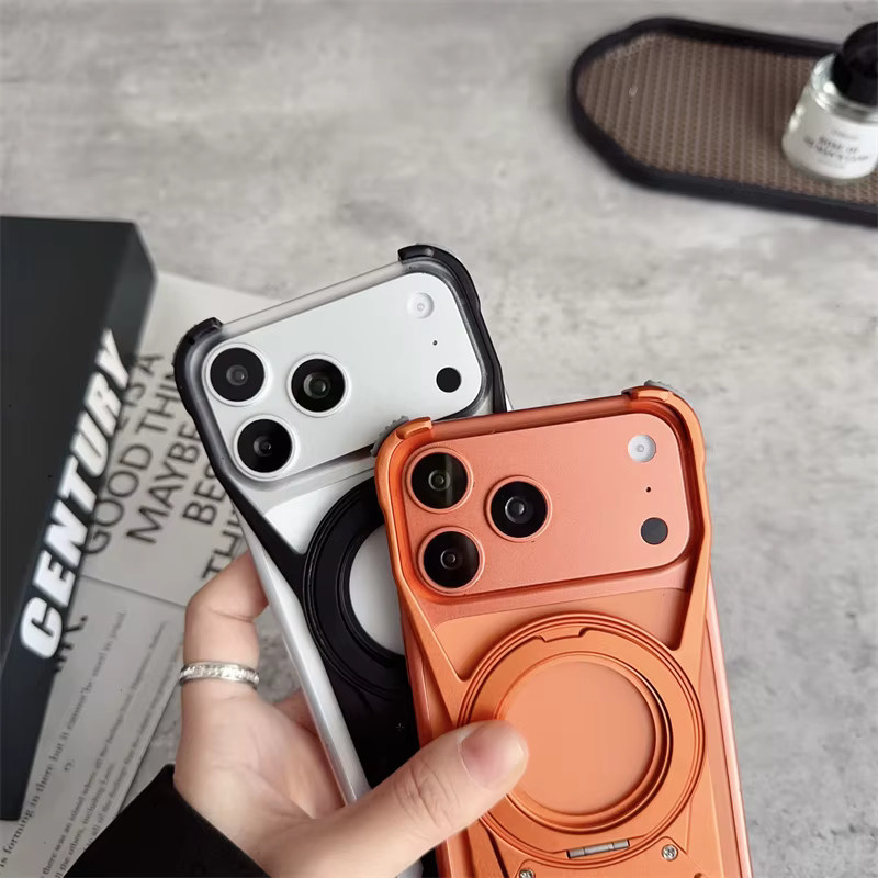 OLPAY Metall-Aluminium-Hybrid-Schutzhülle mit Magnetfunktion für iPhone 17, 16, 15 Pro Max und 17 Pro, MagSafe-kompatible Stoßfänger-Abdeckung - Bild 4