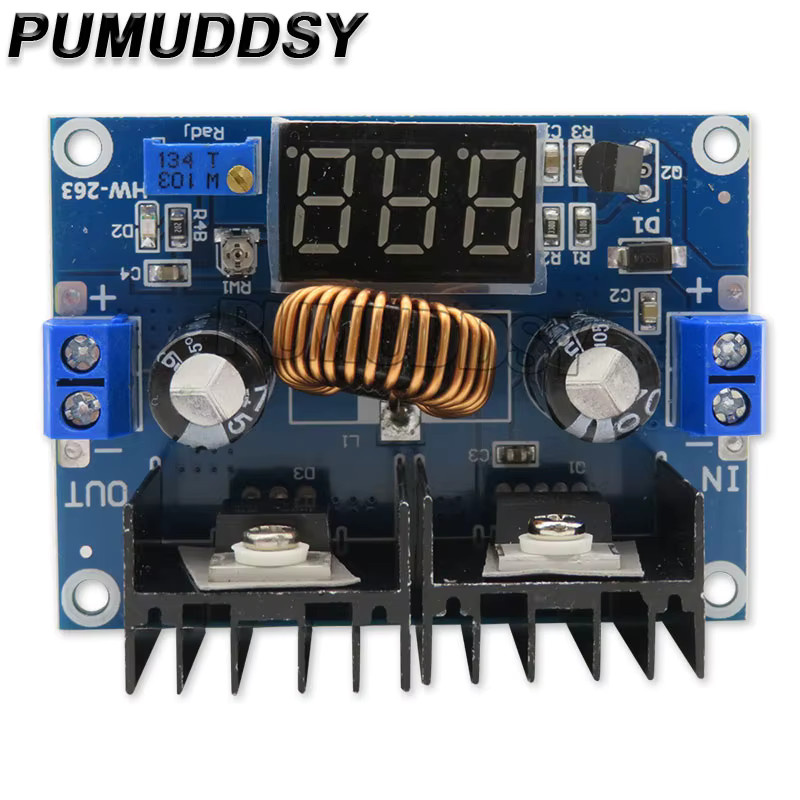 DC-DC Abwärtsspannungsregler XL4016E1 Modul XH-M404 Digital PWM Einstellbar 4-40V 8A 200W in Blau - Bild 4