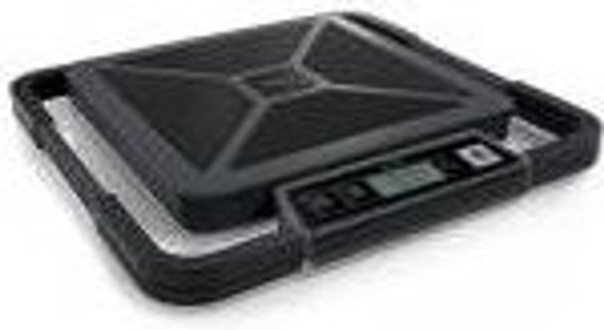 DYMO elektronische Paketwaage S50 in Schwarz mit 50 kg Tragkraft und abnehmbarem LCD-Display, Wiegefläche: 30 x 30 cm - Bild 2