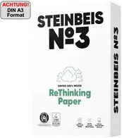 Steinbeis Kopierpapier No. 3 Pure White A3, 80 g/m², 500 Blatt, Weiß, Matt - Bild 1
