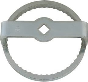 KS Tools Ölfilterschlüssel 3/8 Zoll in Silber mit Ø 92,3 mm und 45 Rillen - Bild 1