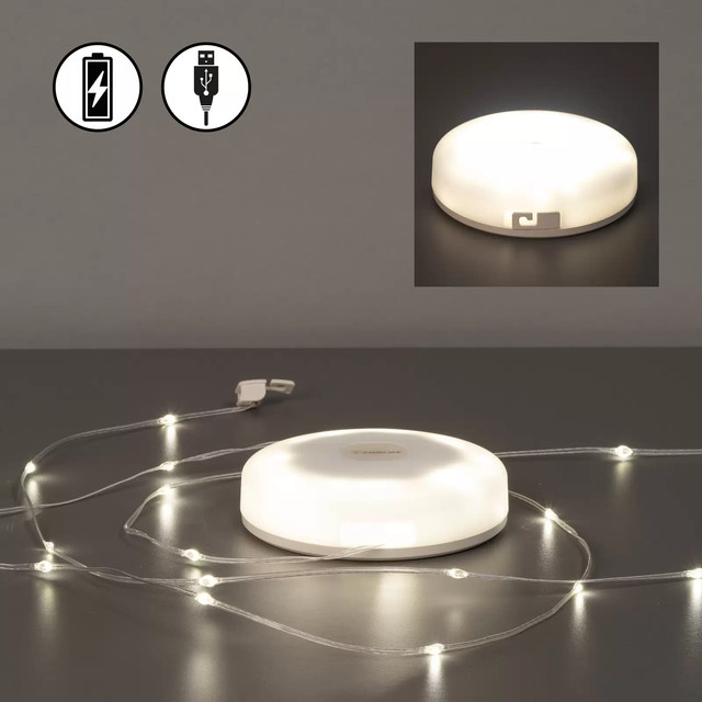 Fischer & Honsel LED Lichterkette Benni in Weiß mit Akku - Bild 1