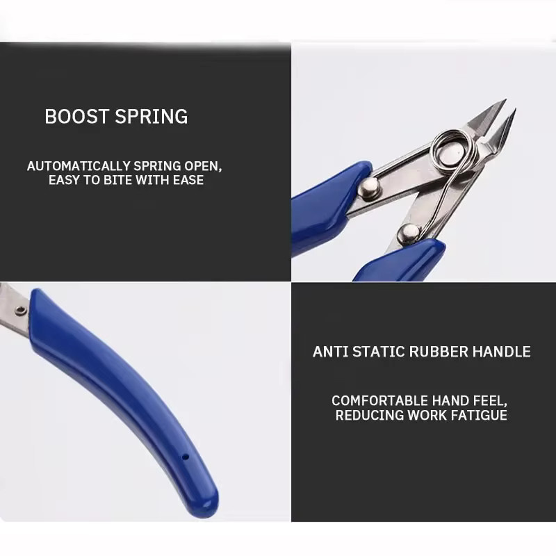 Seitenschneider aus Edelstahl in Blau für präzise Schnitte - Bild 2