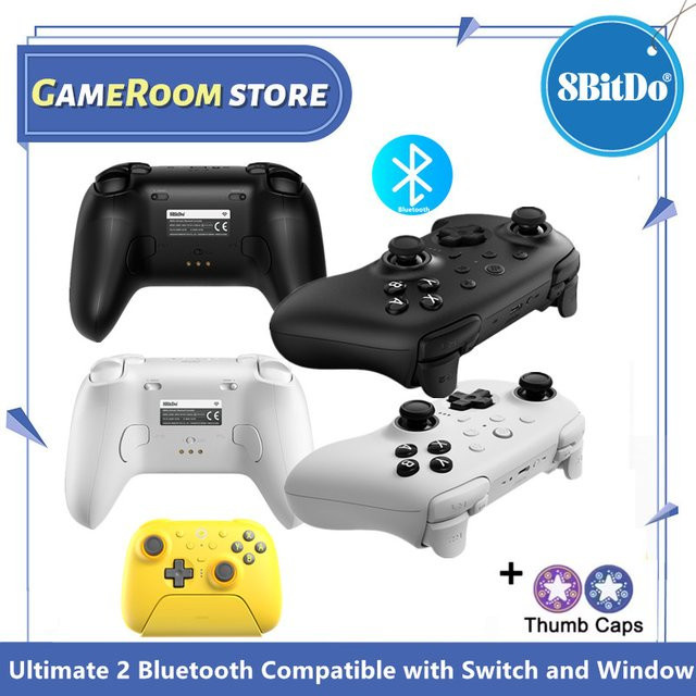8BitDo Ultimate 2 Bluetooth Wireless Gaming Controller mit Ladestation, Gamepad Joystick für PC und Nintendo Switch, Schwarz - Bild 1