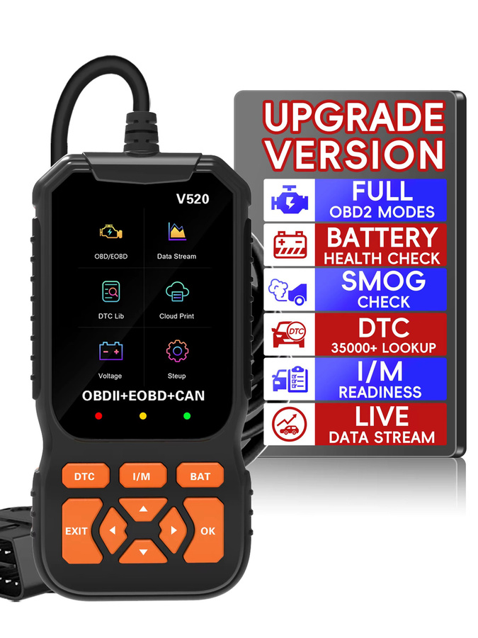 RUOGINSS OBD2-Scanner Engine-Codeleser mit Diagnose- und Reset-Funktion in Schwarz - Bild 6