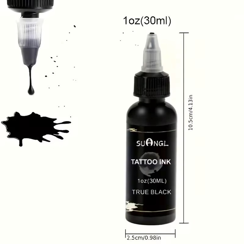SUANGL Tattoo-Tinte Schwarz, 30 ml - Bild 3